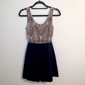 Navy and lace dress